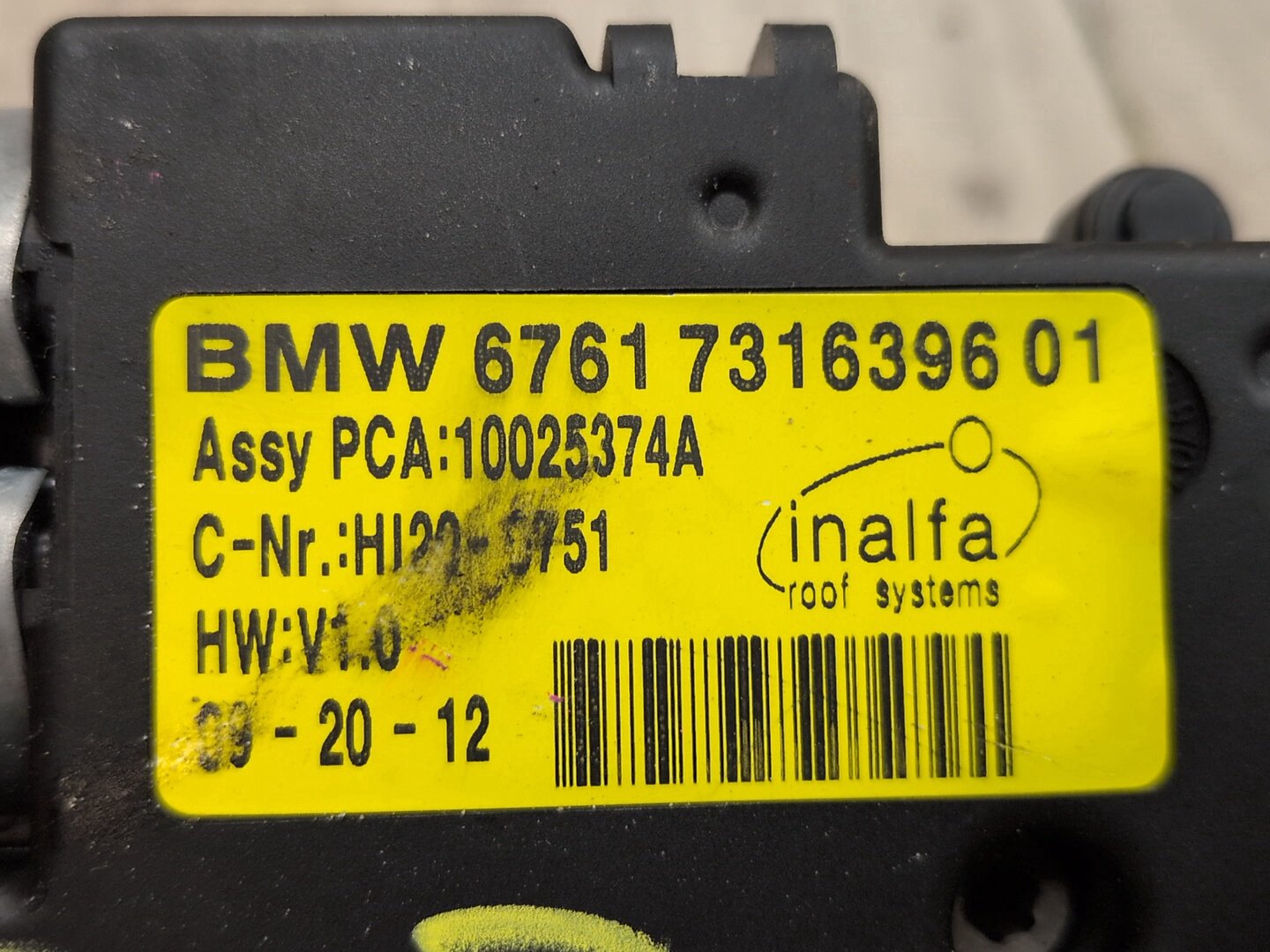 OEM BMW MINI E84 F15 F25 F54 F55 F56 F60 Panoramic Sunroof Drive Motor Actuator