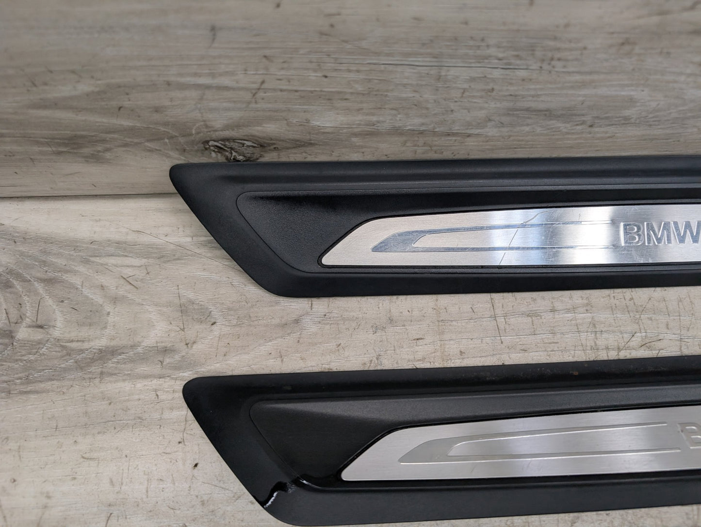 2012-2018 BMW 340i F30 Front Left Right Scuff Plate Door Sill SET 7410460