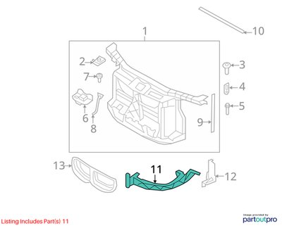 08-13 BMW E82 E88 128 135 Right Passenger Headlight Arm Bracket Support Mount