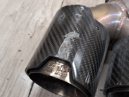 2019-2026 BMW M340i G20 CARBON FIBER Rear Left Right Exhaust Muffler Tips SET