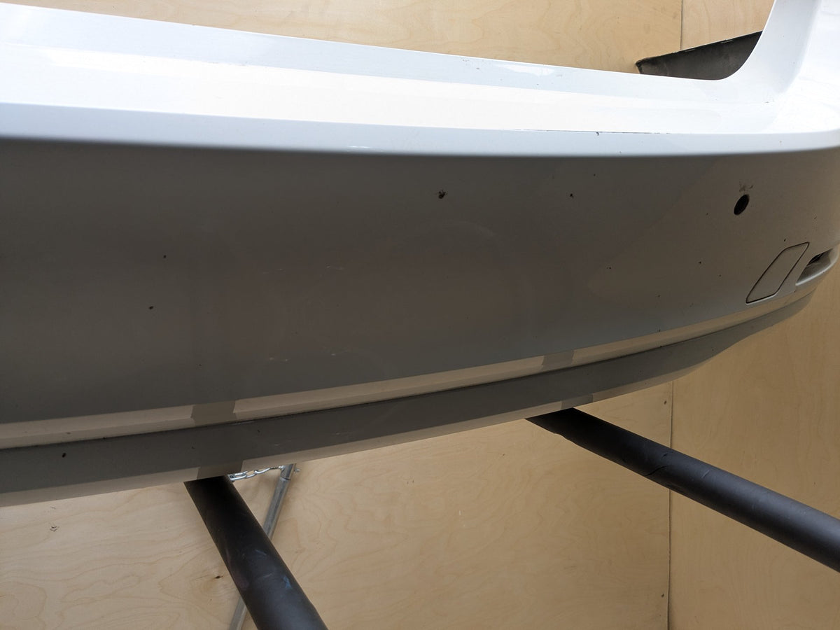 12-15 OEM BMW F30 Sedan REAR Bumper Single Exhaust Cover w/ PDC WHITE 300