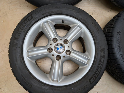 OEM BMW E36 Z3 2.8 3.0 E46 325Ci Wheels Rims 7JX16 ET:46 Star Spoke Style 55 SET
