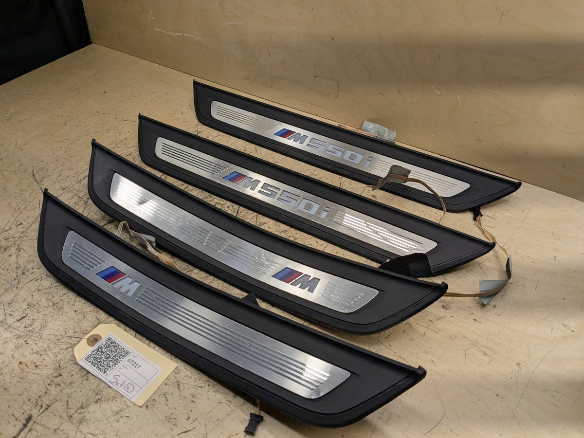 2018-2023 BMW M550i G30 Scuff Plate Door Sill SET 8072378 OEM
