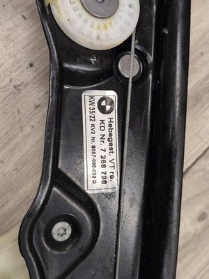 2012-2018 BMW M6 F06 Front Right Door Window Regulator w/ Motor 7268798