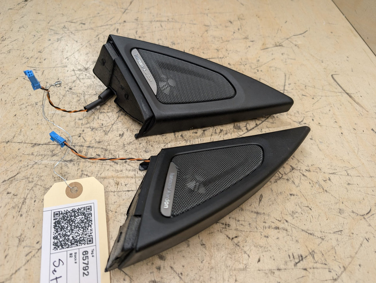 2010-2017 BMW 535i GT xDrive F07 Front Left Right Door Triangle Corner Speaker Assemblys SET 7197867