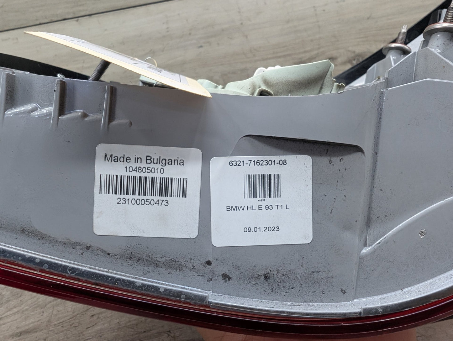 07-10 OEM BMW E93 328 335 M3 CONVERTIBLE Rear Left Driver Side Outer Tail Light