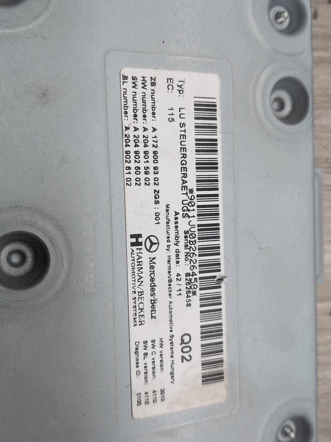 2009-2012 OEM Mercedes-Benz E550 W212 Communication Interface Cntrol Module