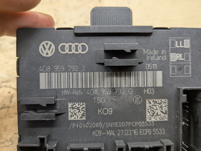2012-2018 Audi A6 C7 Front Right Passenger Door Control Module 4G8959792J OEM