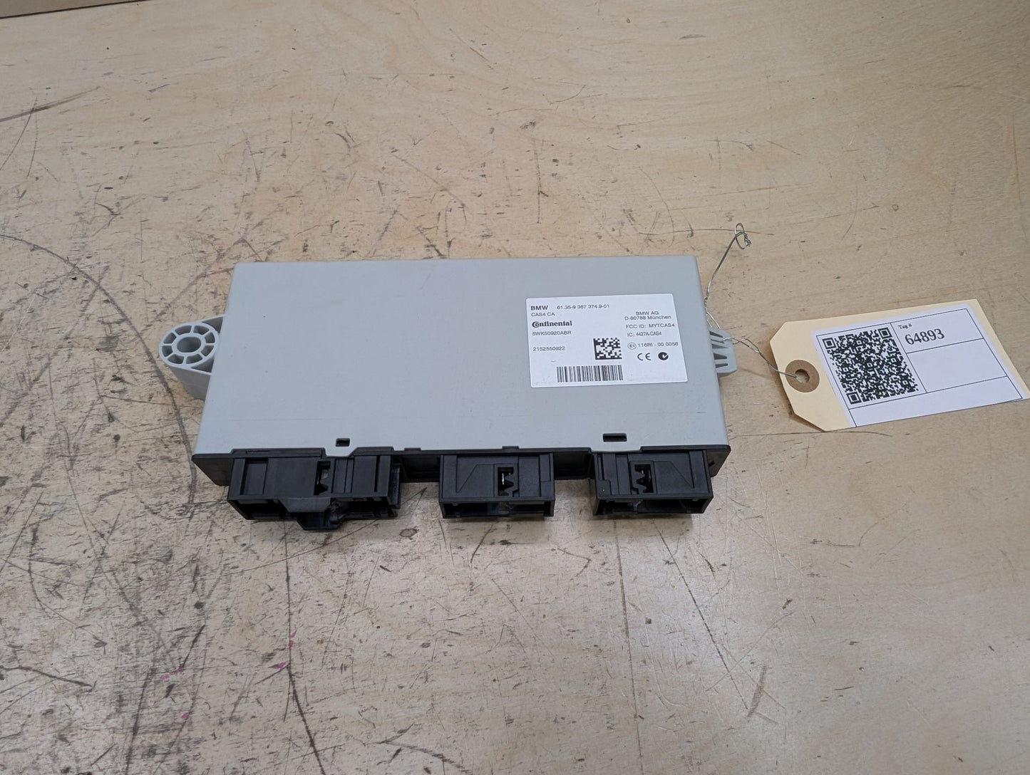 2011-2016 BMW X3 F25 CAS Comfort Car Access System Module 9367374