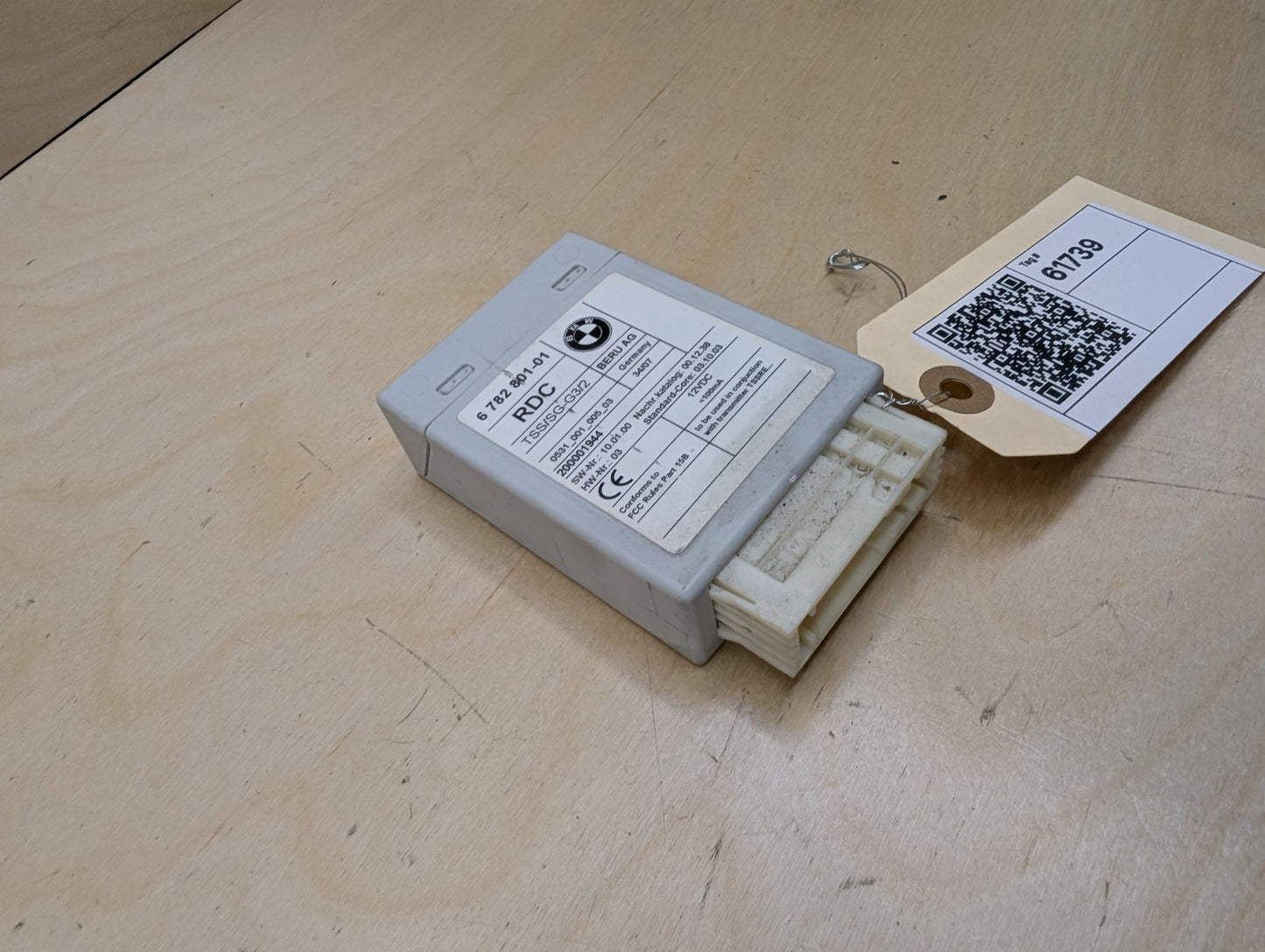 07-10 OEM BMW E93 328 335 Tire Pressure Control Module Unit TPMS RDC
