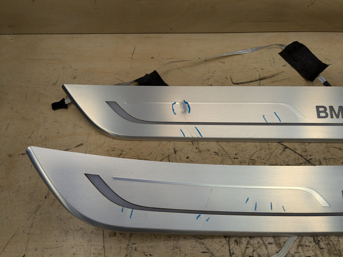 2016-2019 BMW 740Li G12 Scuff Plate Door Sill SET 7369887 OEM