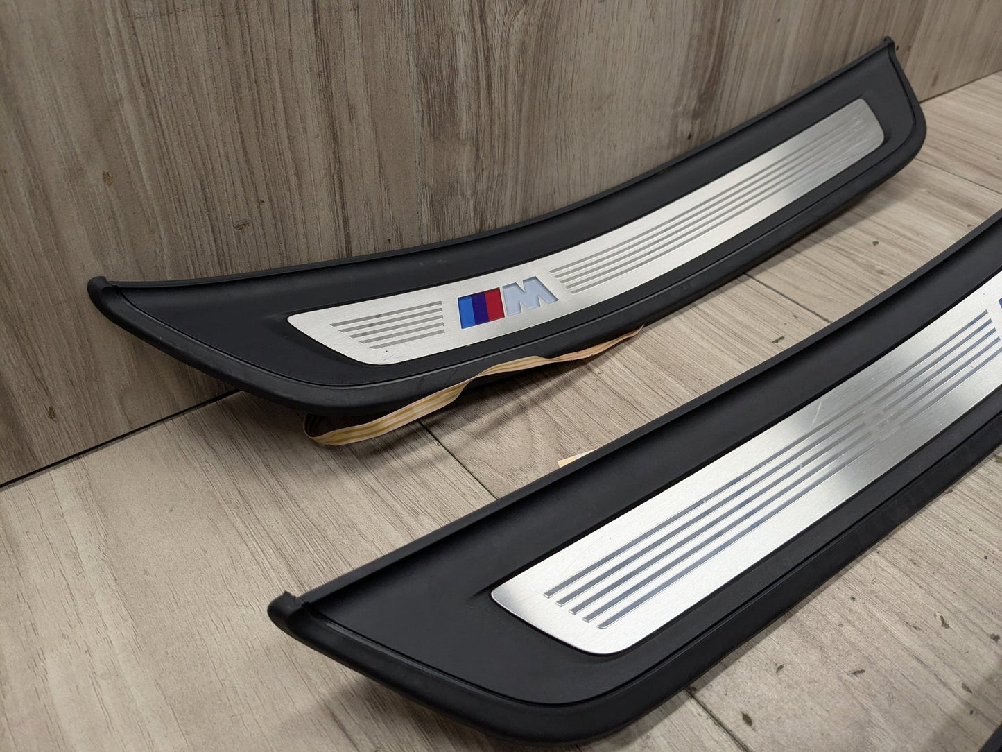 17-20 OEM BMW G30 Rear Left Right Lighter Door Sill Plate Molding M Trim PAIR