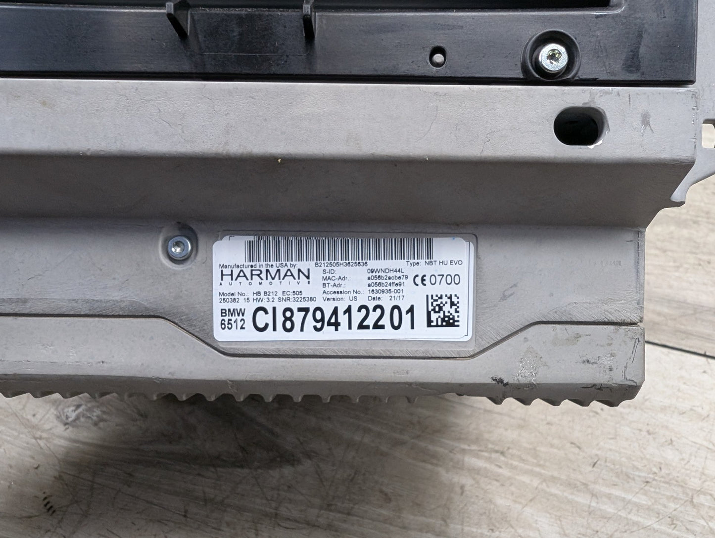 OEM BMW G12 G30 Navigation NBT Headunit Radio Audio CD Head Unit HU EVO HW 3.2