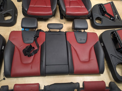 09-16 OEM Audi B8 A4 S4 Front Rear Left Right Interior Seat Door Panel BLACK RED