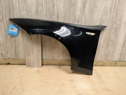 08-13 BMW E82 E88 128i 135i Left Driver Fender Panel Black SCHWARZ II 668