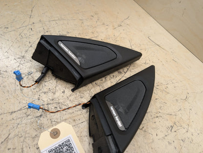 2010-2017 BMW 535i GT xDrive F07 Front Left Right Door Triangle Corner Speaker Assemblys SET 7197867
