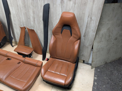 15-19 OEM BMW F16 F86 X6M BROWN Interior Seats Front Rear Door Panels COMPLETE