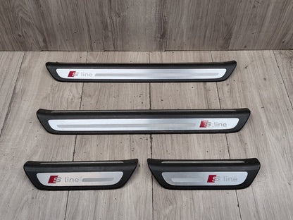 2015-2018 Audi Q3 8U Front Rear Left Right Scuff Plate Door Sill SET 8U0853376A