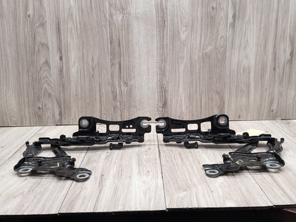19-24 OEM BMW G20 Front Left Right Bonnet Hood Hinges Black Pair SET