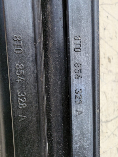2011-2017 Audi RS5 8T Front Left Right Side Windshield Drip Trim Molding SET 8T0854327A OEM