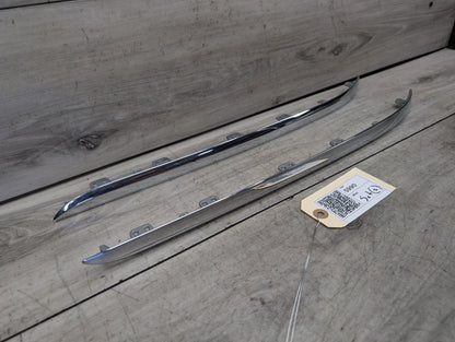 16-19 OEM BMW G12 740 750 Front Bumper Cover Lower Chrome Molding Trim SET