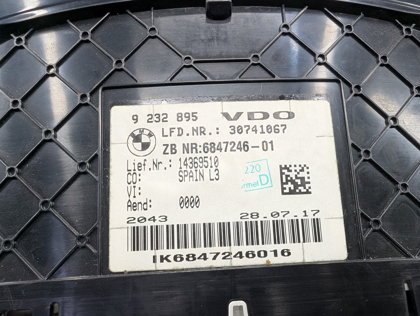 2014 - 2019 BMW 340 F34 Instrument Speedometer Guage Cluster 9232895 B58B30M0
