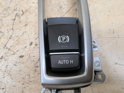 OEM BMW F10 F15 F16 X5 X6 Parking Emergency Brake Auto Hold Switch w/ Trim Panel