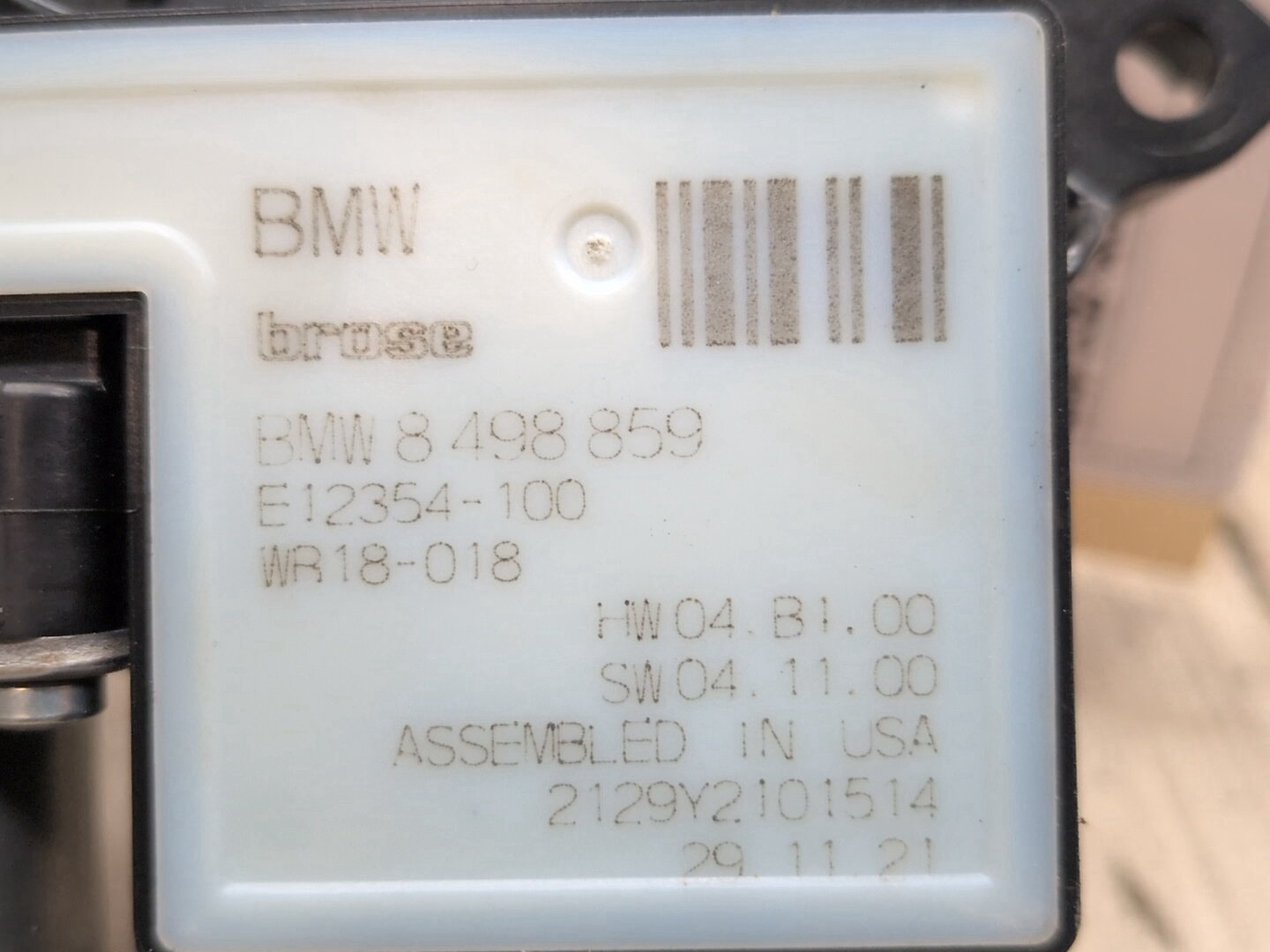OEM BMW G20 G80 330 M340 M3 FRONT Left Driver Side Door Window Regulator Motor