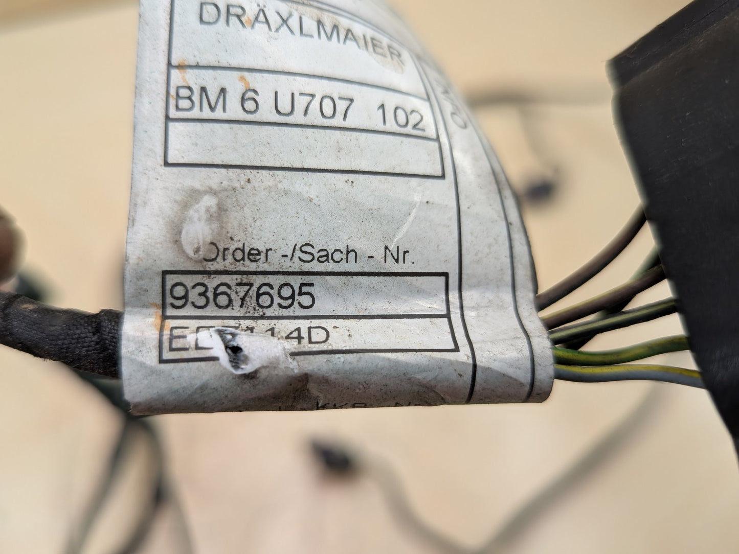 15-19 OEM BMW F16 X6 REAR Bumper Parking PDC Wiring Wire Harness