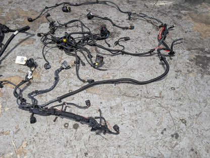 BMW G12 750Li N63B44O2 Engine Motor Transmission Wiring Wire Harness SET 8654414