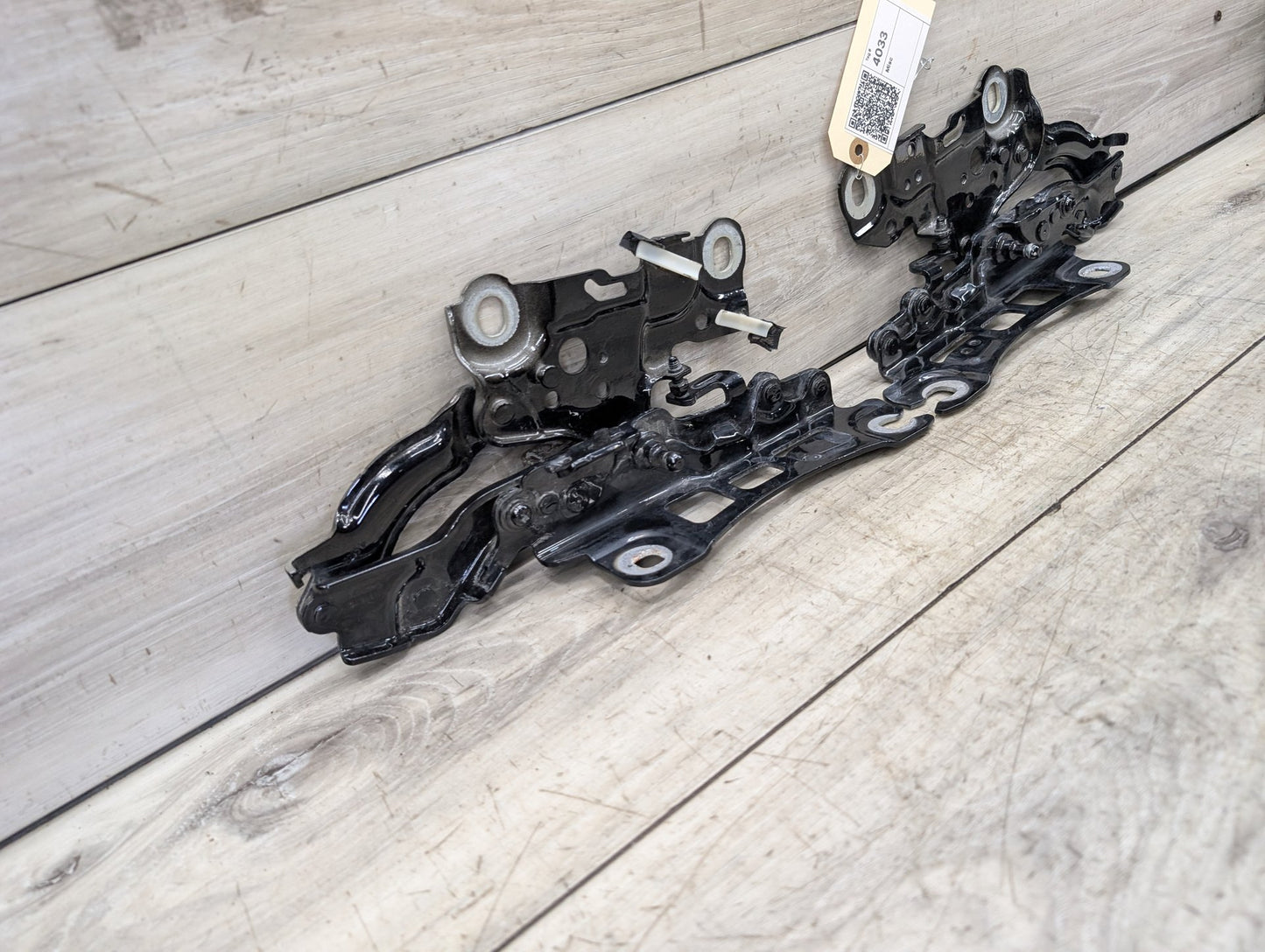 19-24 OEM BMW G20 Front Left Right Bonnet Hood Hinges Black Pair SET