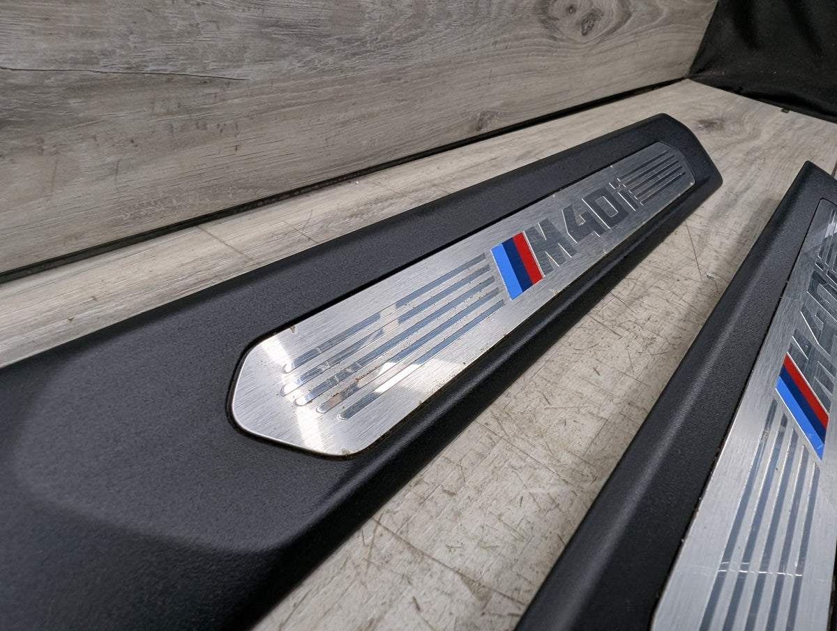 18-21 OEM BMW G01 G02 M40i X3 X4 Front Right Left Door Sills Cover Trim Pair