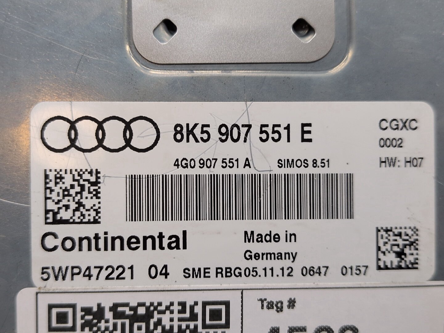 2008 - 2017 Audi S5 8T Engine Motor ECU DME Computer Module 8K5907551E