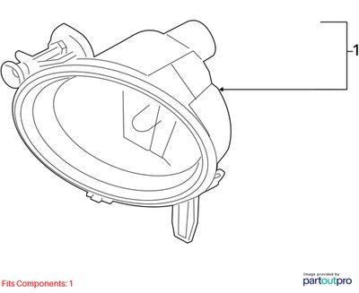 12-17 OEM BMW F22 F23 F30 F31 F32 F33 F36 Left Driver Side Fog Lamp Light
