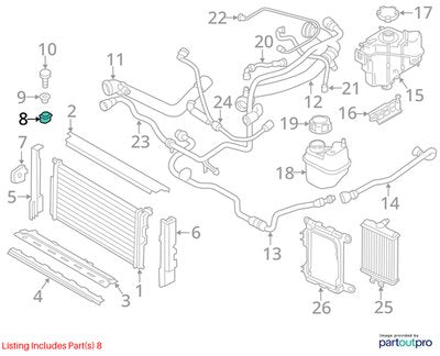 BMW 335i F30 435 Radiator Cooling Condenser Fan Shroud Assembly SET N55 850w