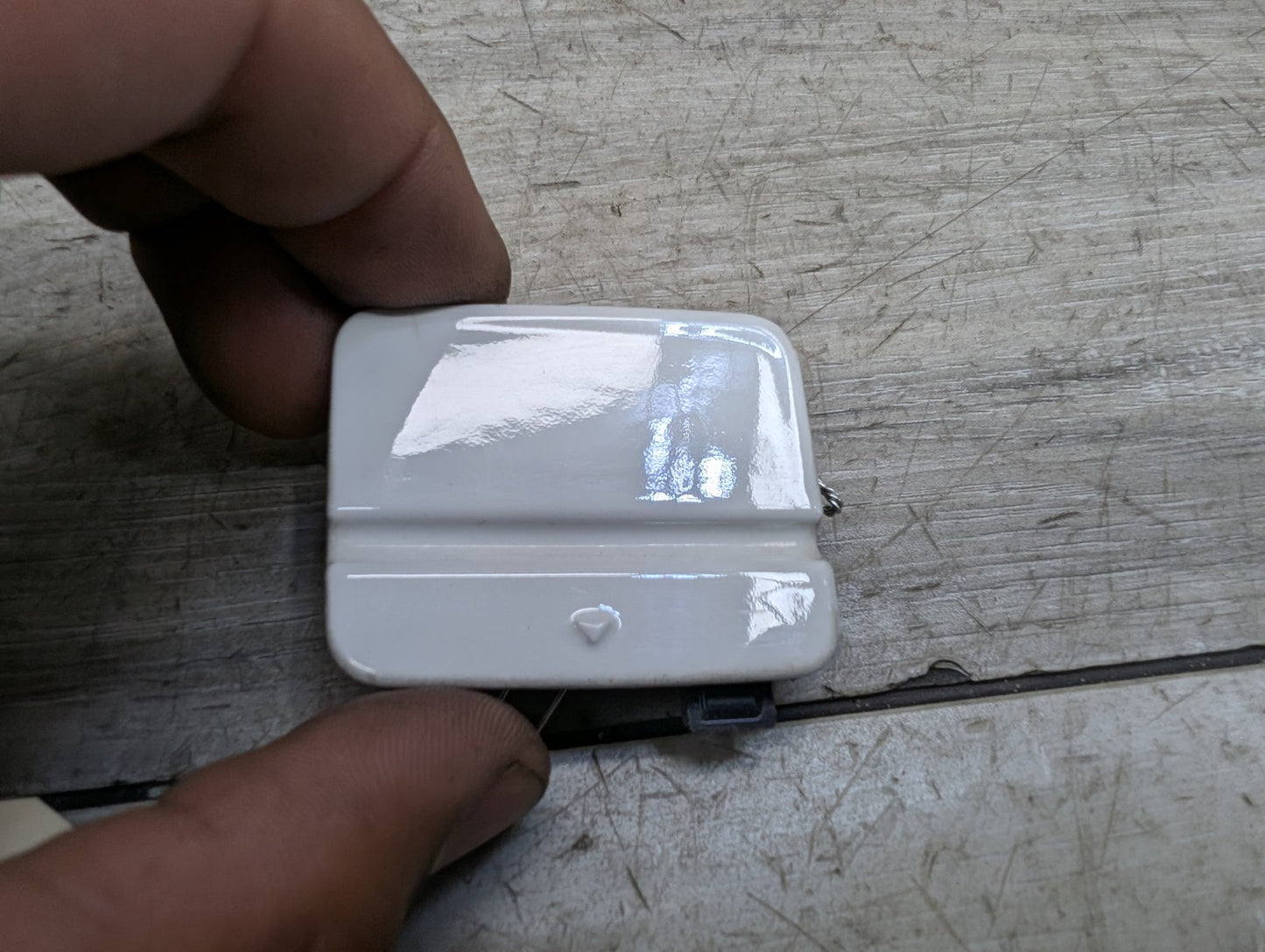 2011 BMW 328i E90 Rear Bumper Tow Hook Insert Cover White 7202671