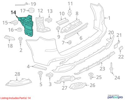 2019-2026 BMW X5 G05 Rear Right Passenger Bumper Support Brackets SET 8069248