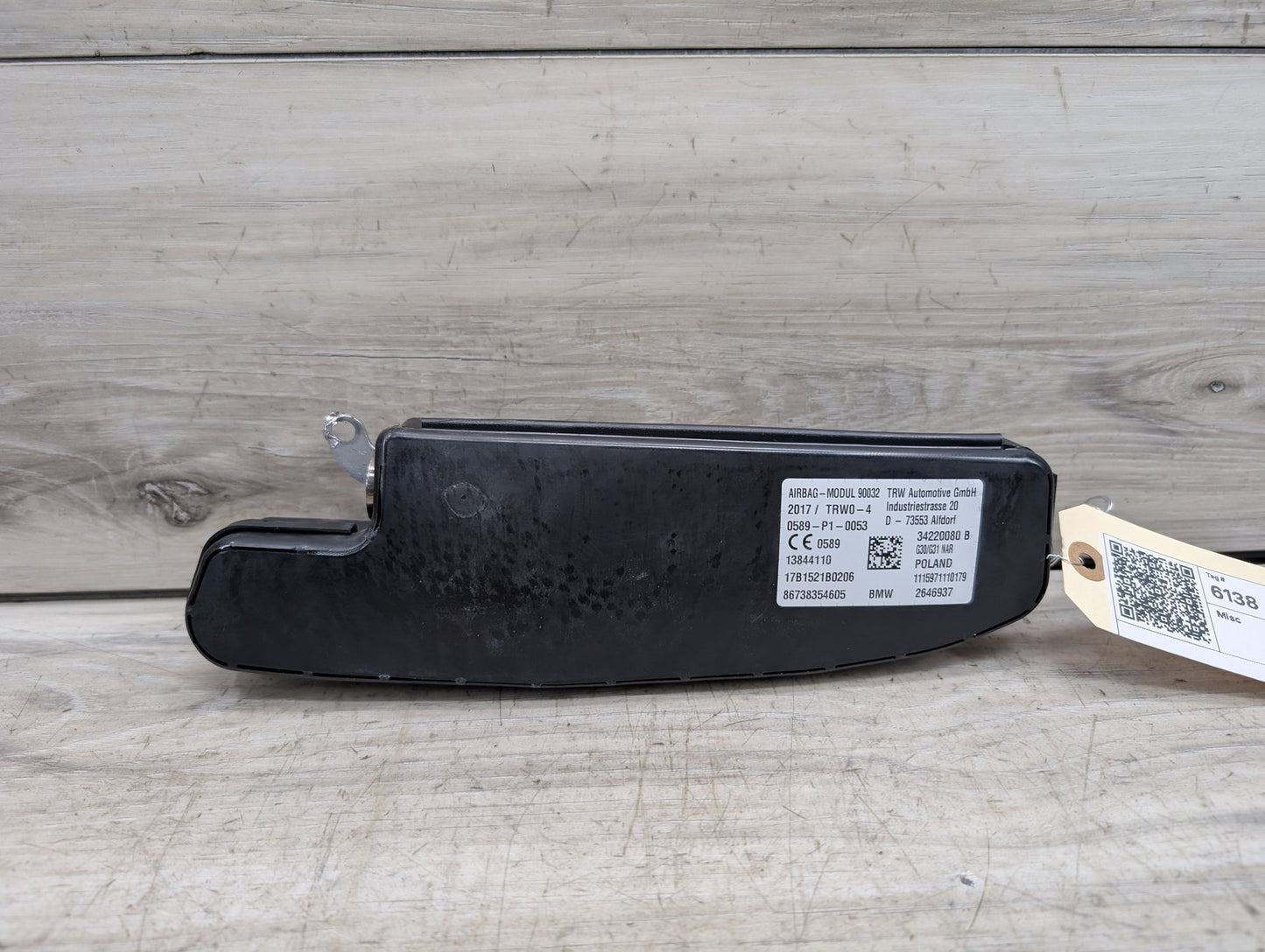 OEM BMW G30 530 540 M550 Front Right Passenger Seat SRS Airbag Integrated