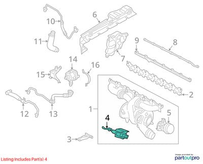 OEM BMW F06 F10 F15 F22 F25 F30 F32 F33 F36 X5 Turbo Charger w/ Manifold N55 EWG