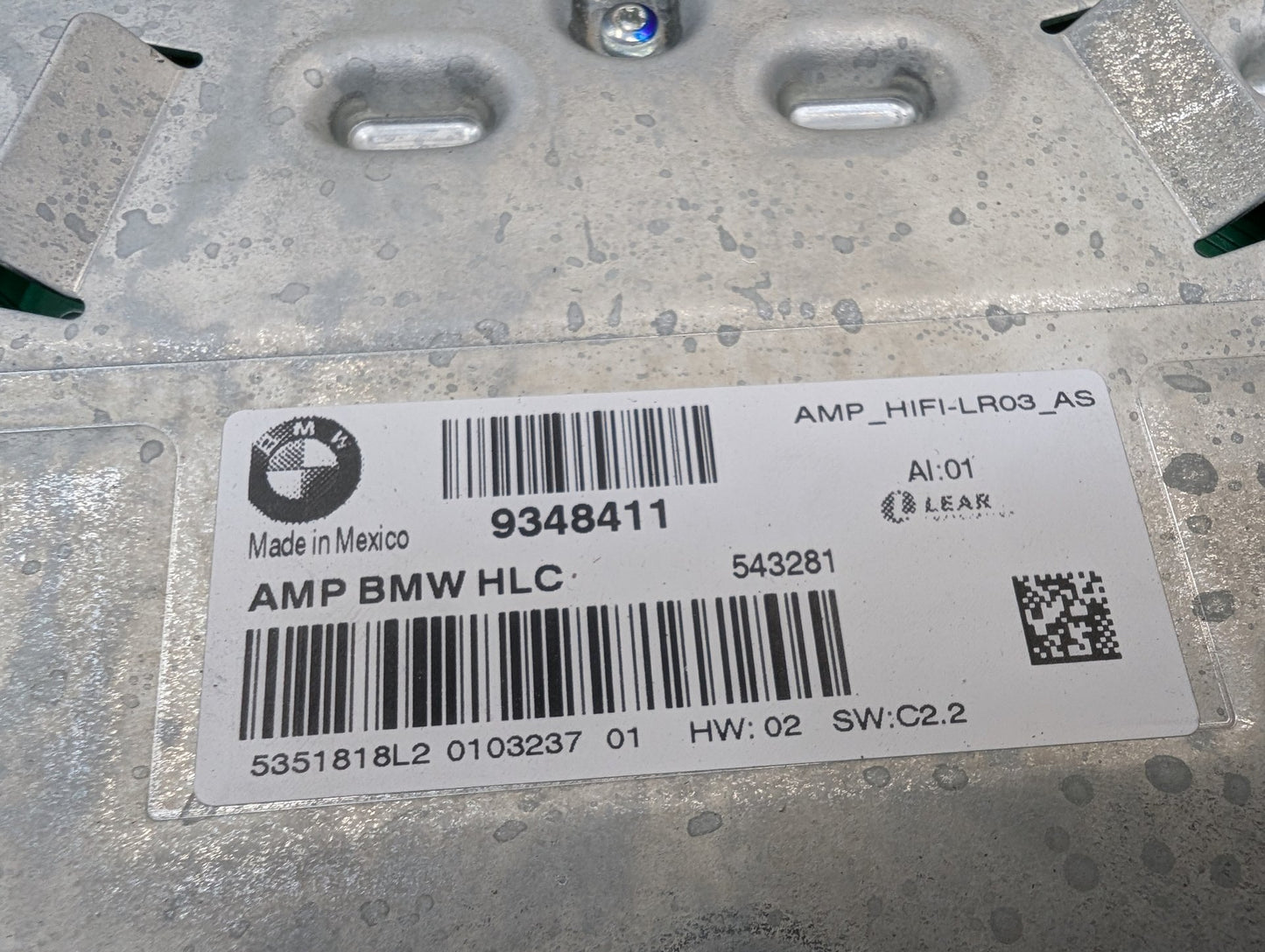 2011-2016 BMW X3 F25 Stereo Audio Amp Amplifier 9348411