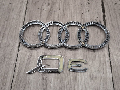 15-19 OEM Audi Q3 Emblem Badge Symbol Logo Chrome SET