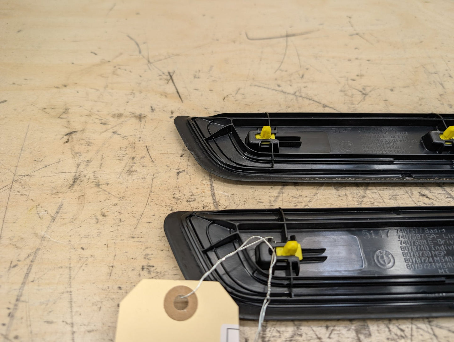 19-21 OEM BMW G20 G21 M340i Front Left Right Door Sill Plate Molding Trim PAIR