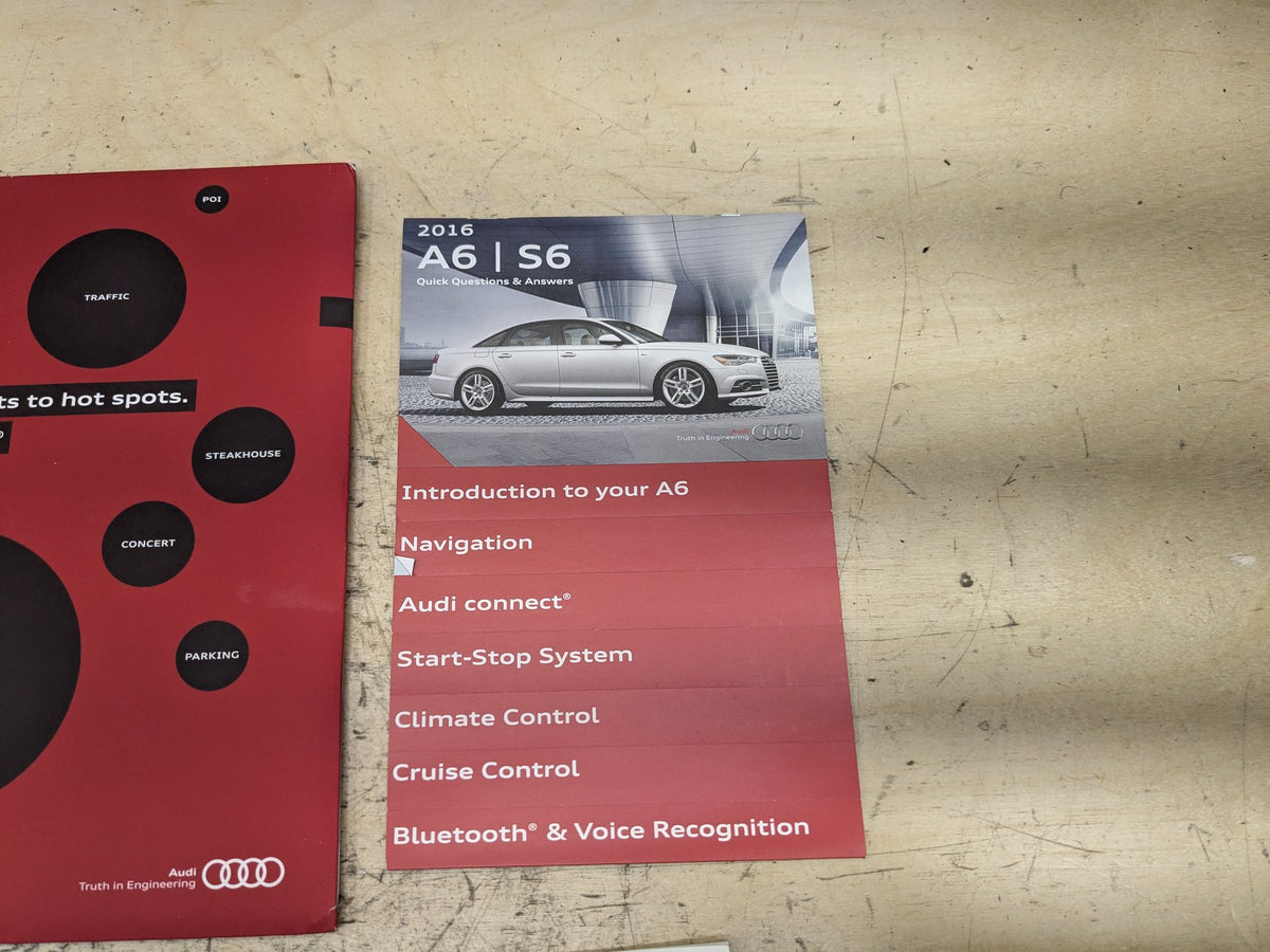 2012-2018 Audi A6 C7 Owners Instruction Manual Book SET OEM
