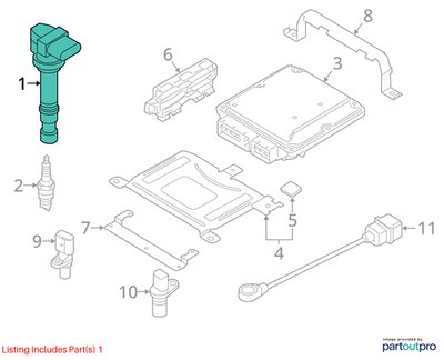 2015-2018 Audi 8U Q3 CCTA Engine Motor Ignition Coil SET 07K905715G