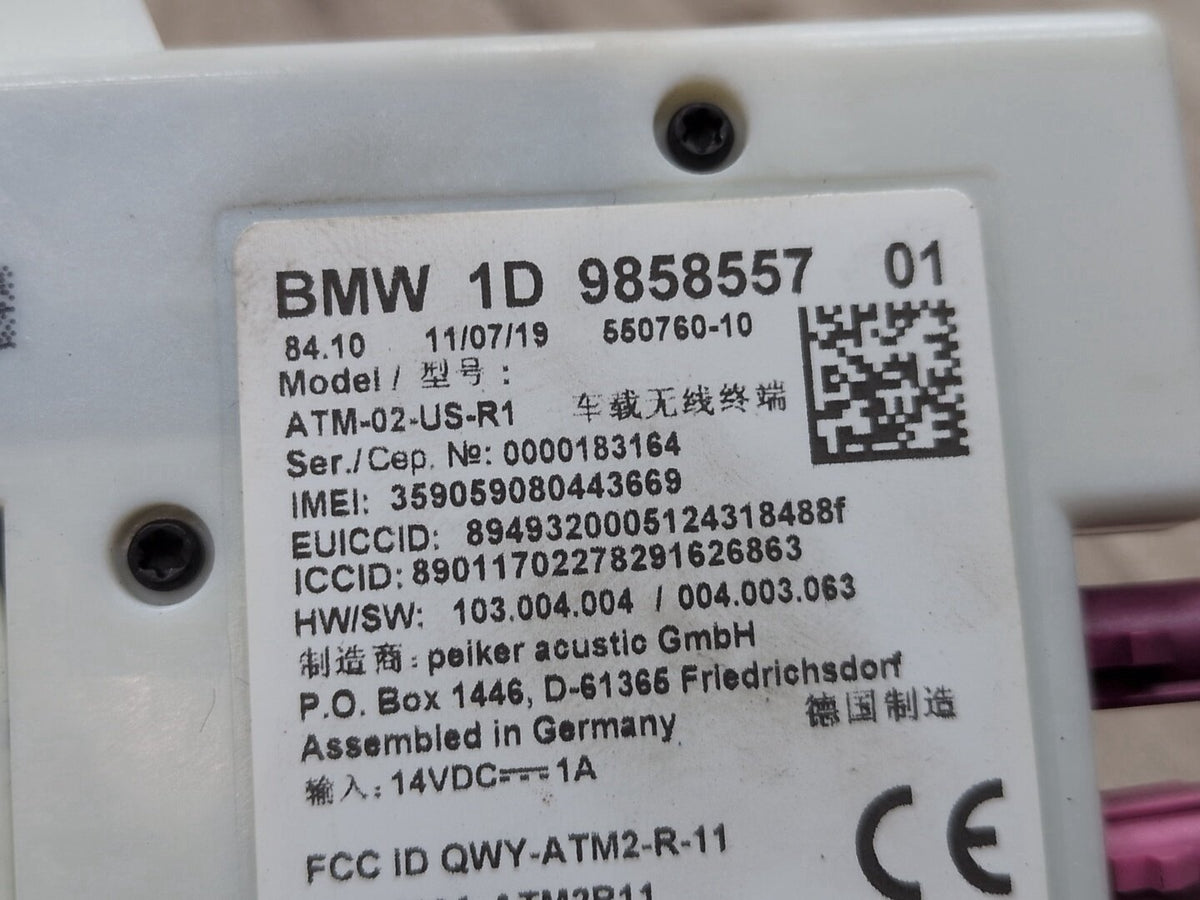 2019-2026 BMW M340i G20 Antenna Telematics Control Module 9858557 OEM