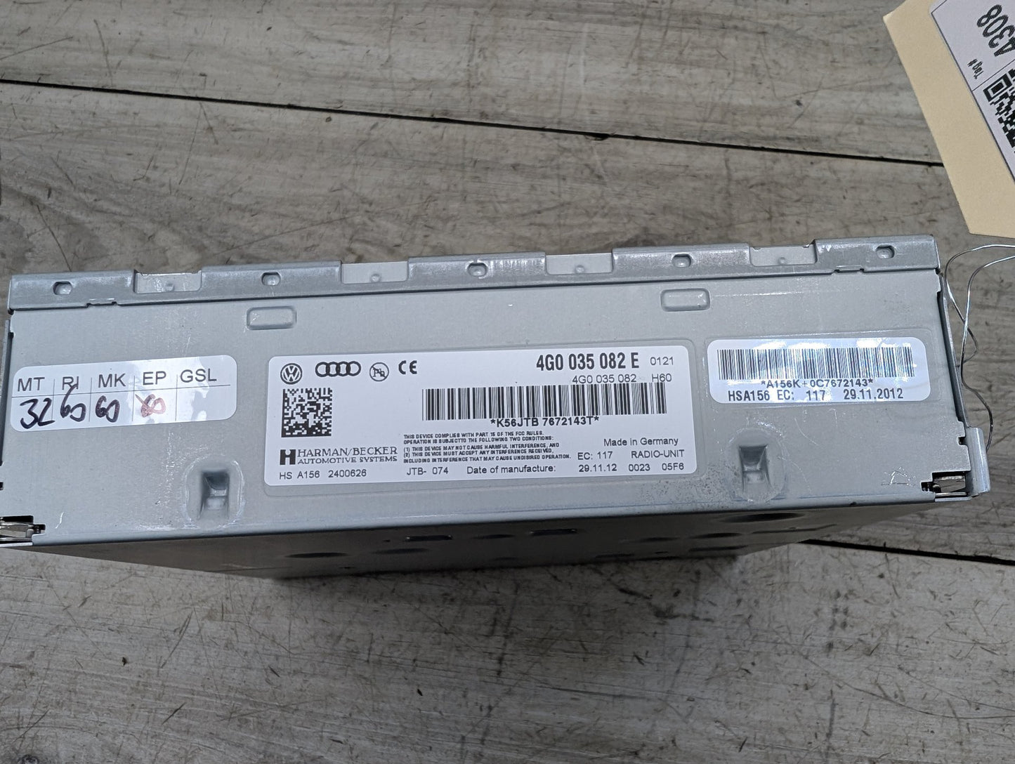 2008 - 2017 Audi S5 8T Car Stereo Radio Reciever Headunit Head Unit 4G0035082E