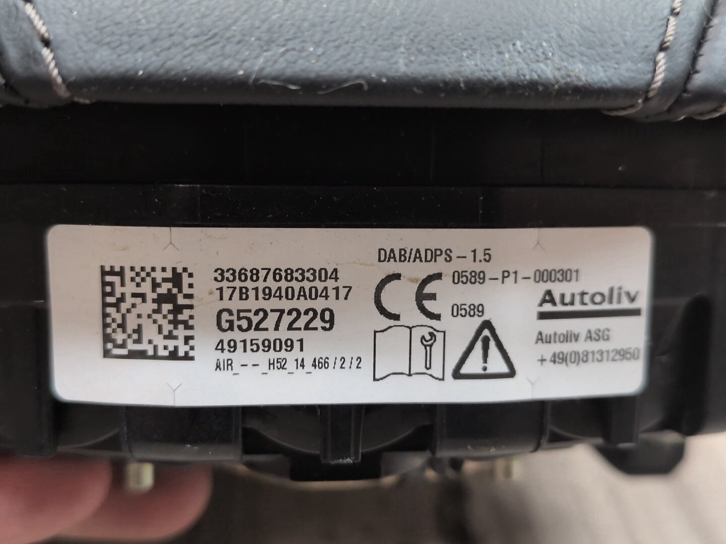 OEM BMW G11 G12 G14 G15 G16 Front Driver Leather Steering Wheel Airbag Air Bag