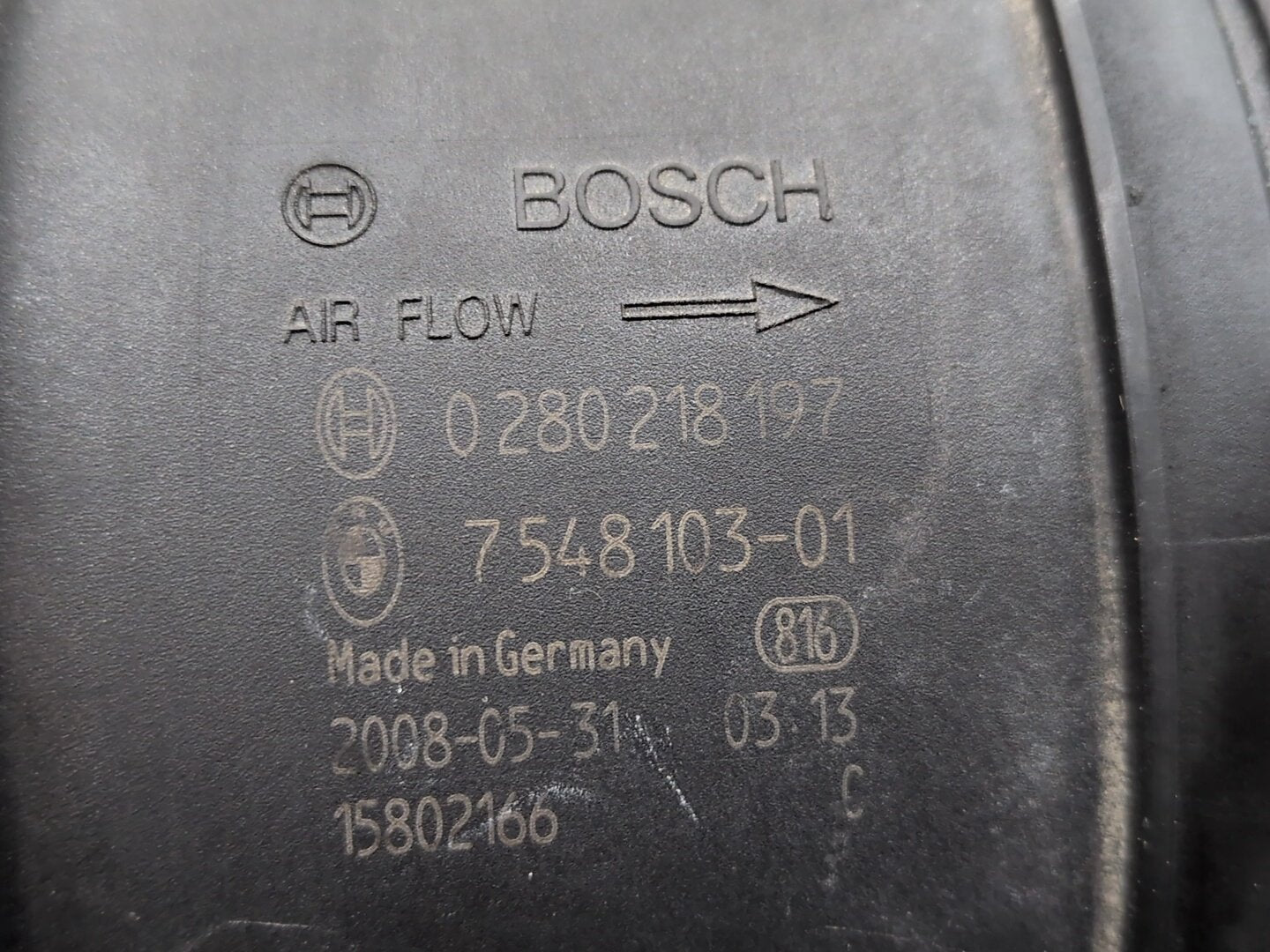 2007-2013 BMW X5 E70 Maf Air Flow Mass Sensor 7548103