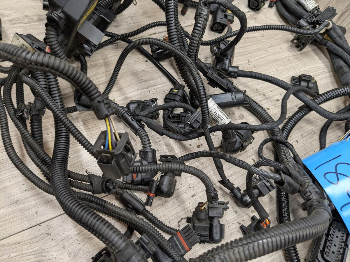 2014-2018 BMW F85 X5 S63B44T2 Engine Motor Transmission Wiring Wire Harness SET 8043689