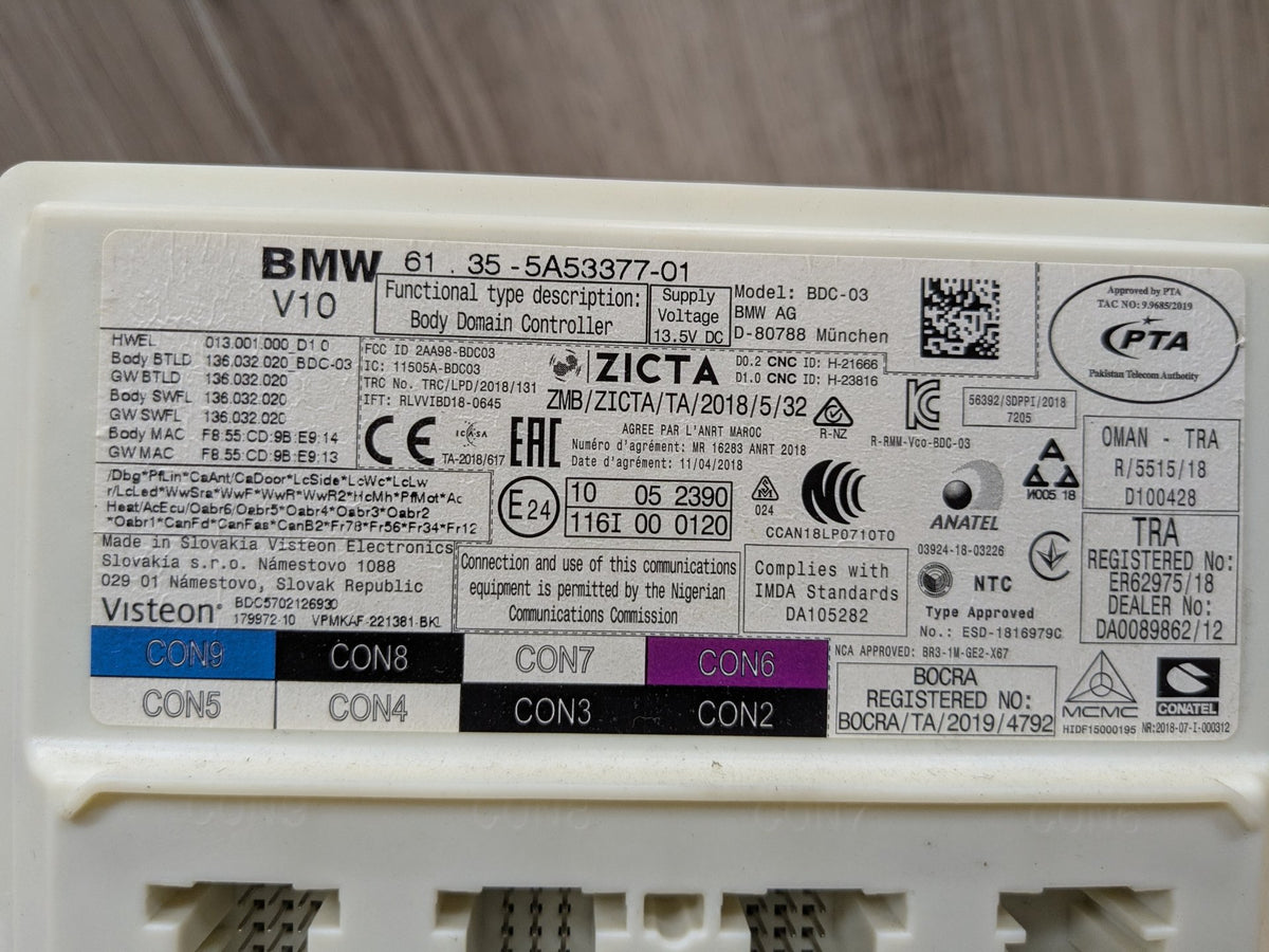 2022-2026 BMW 430i G26 Bdc Body Domain Fem Control Module w/ Key 5A53377 OEM
